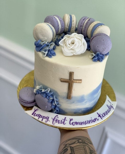 Confirmation cake - Decorated Cake by Jenny Dowd - CakesDecor